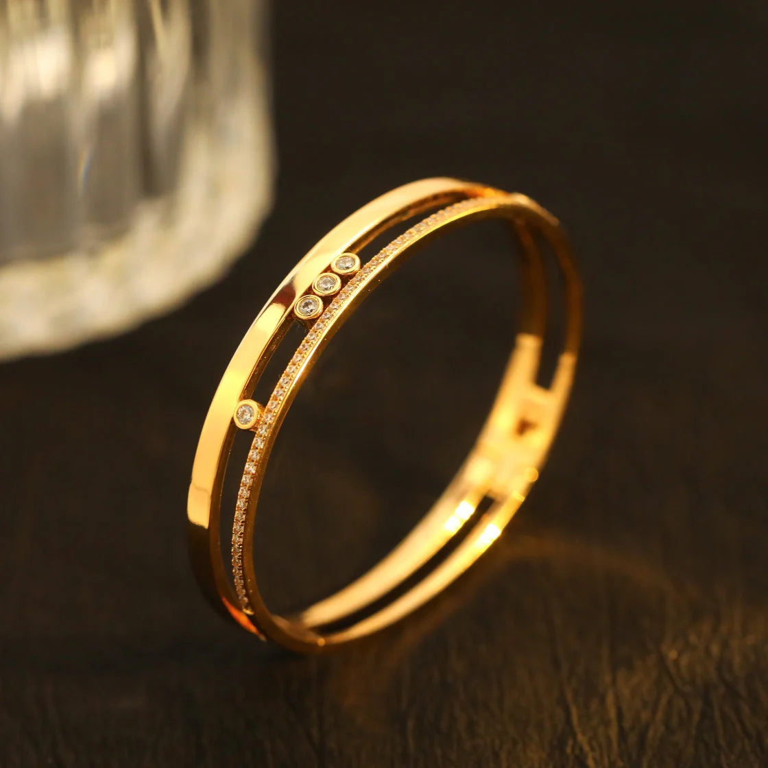 [Okajuri Jewelry]Move Romane Diamond Bangle Bracelet
