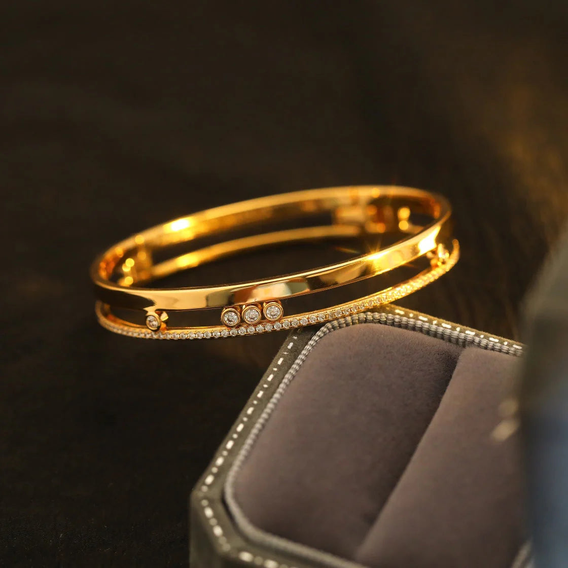[Okajuri Jewelry]Move Romane Diamond Bangle Bracelet
