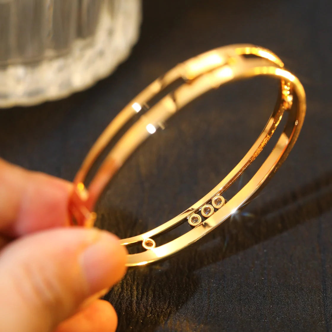 [Okajuri Jewelry]Move Romane Diamond Bangle Bracelet