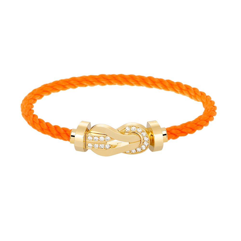 [Okajuri Jewelry]CHANCE LARGE 8 FIGURE BUCKLE HALF DIAMOND BRACELET GOLD