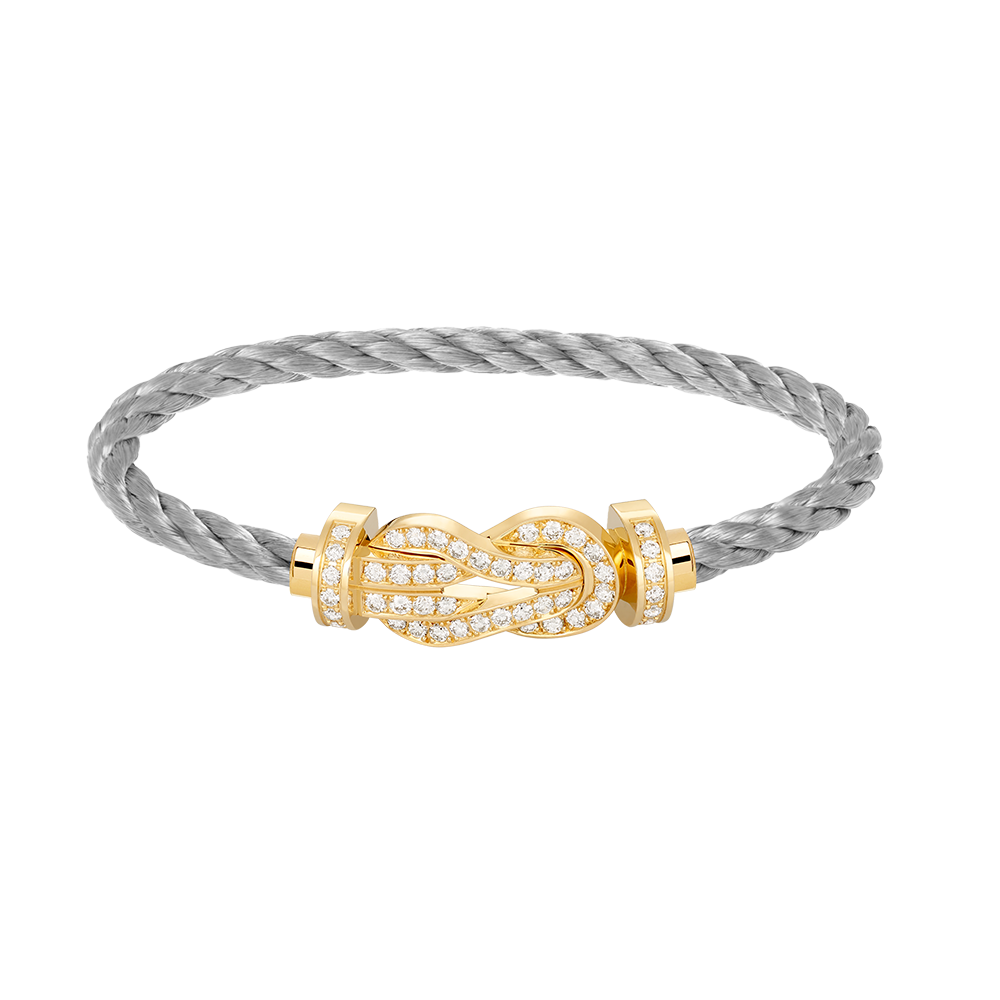 [Okajuri Jewelry] CHANCE LARGE 8 FIGURE BUCKLE FULLDIAMOND BRACELET GOLD