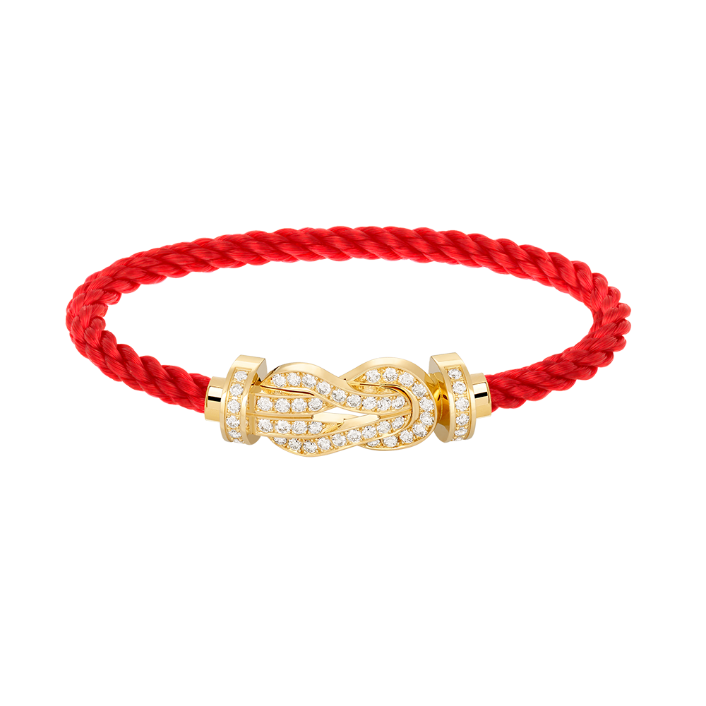 [Okajuri Jewelry] CHANCE LARGE 8 FIGURE BUCKLE FULLDIAMOND BRACELET GOLD