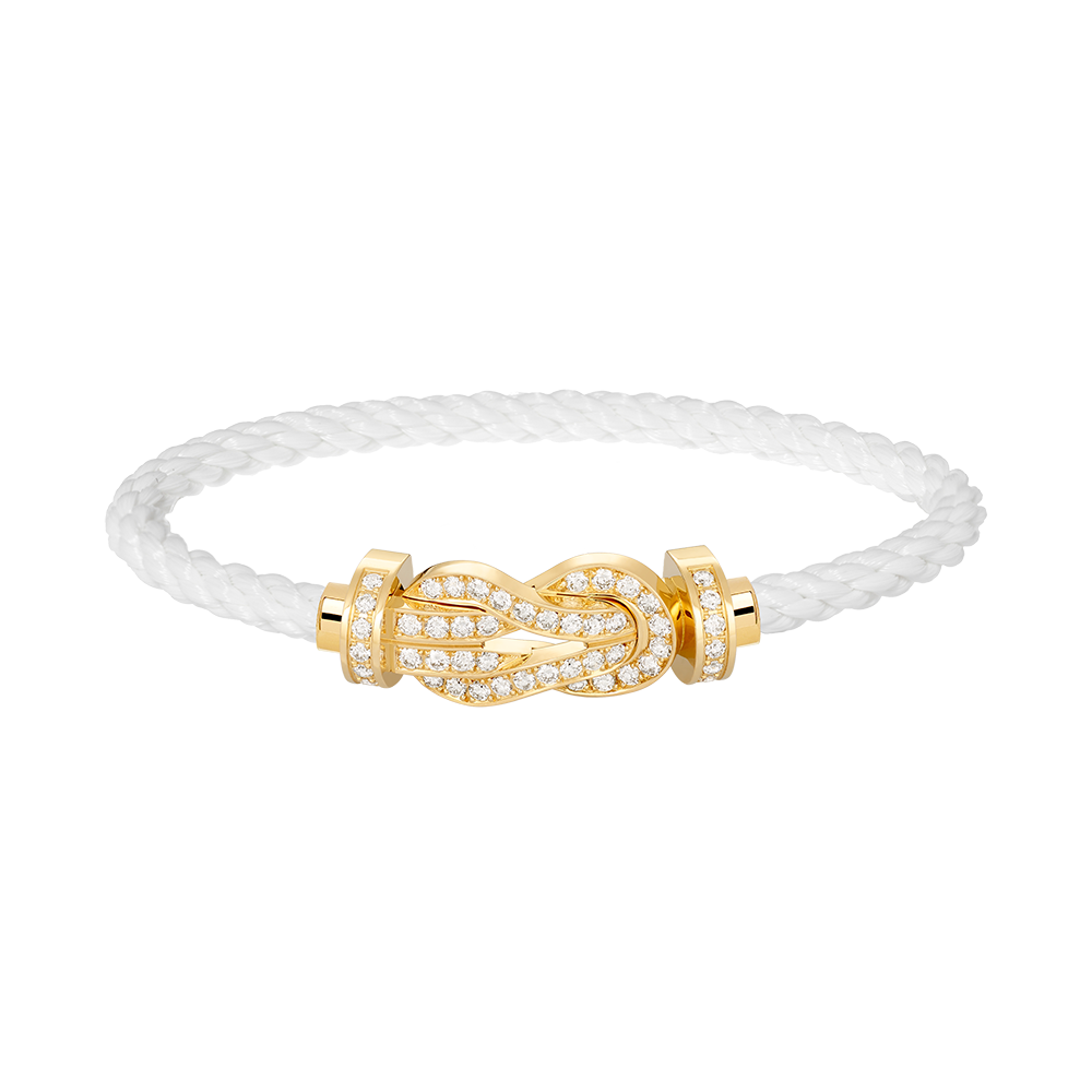 [Okajuri Jewelry] CHANCE LARGE 8 FIGURE BUCKLE FULLDIAMOND BRACELET GOLD