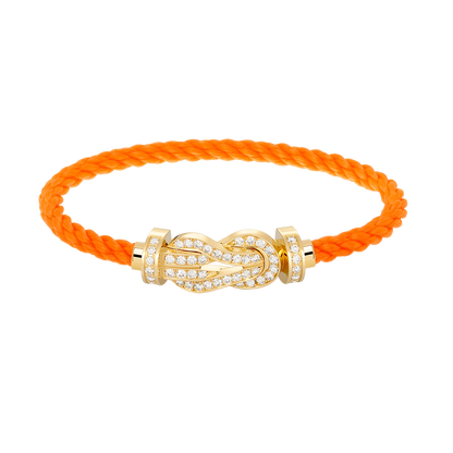 [Okajuri Jewelry] CHANCE LARGE 8 FIGURE BUCKLE FULLDIAMOND BRACELET GOLD