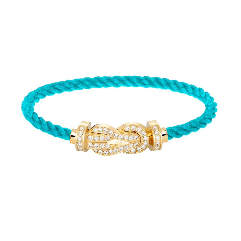 [Okajuri Jewelry] CHANCE LARGE 8 FIGURE BUCKLE FULLDIAMOND BRACELET GOLD