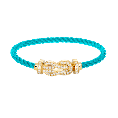 [Okajuri Jewelry] CHANCE LARGE 8 FIGURE BUCKLE FULLDIAMOND BRACELET GOLD