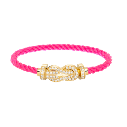 [Okajuri Jewelry] CHANCE LARGE 8 FIGURE BUCKLE FULLDIAMOND BRACELET GOLD