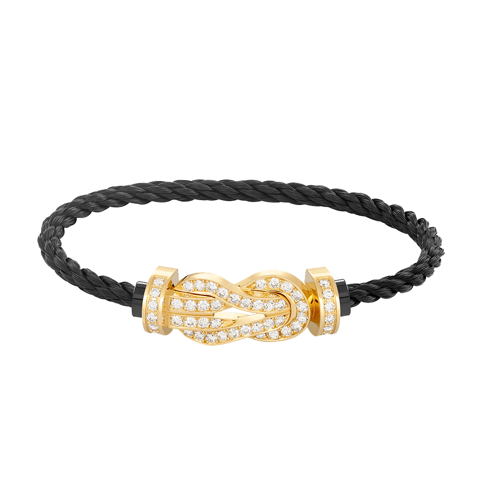 [Okajuri Jewelry]CHANCE LARGE 8 FIGURE BUCKLE FULLDIAMOND BRACELET GOLD