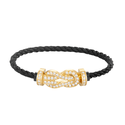 [Okajuri Jewelry] CHANCE LARGE 8 FIGURE BUCKLE FULLDIAMOND BRACELET GOLD
