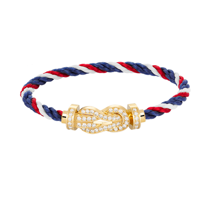 [Okajuri Jewelry] CHANCE LARGE 8 FIGURE BUCKLE FULLDIAMOND BRACELET GOLD
