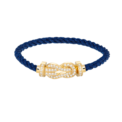 [Okajuri Jewelry] CHANCE LARGE 8 FIGURE BUCKLE FULLDIAMOND BRACELET GOLD