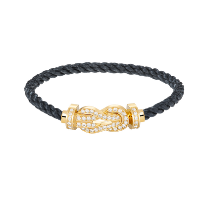 [Okajuri Jewelry]CHANCE LARGE 8 FIGURE BUCKLE FULLDIAMOND BRACELET GOLD