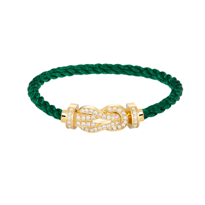 [Okajuri Jewelry] CHANCE LARGE 8 FIGURE BUCKLE FULLDIAMOND BRACELET GOLD