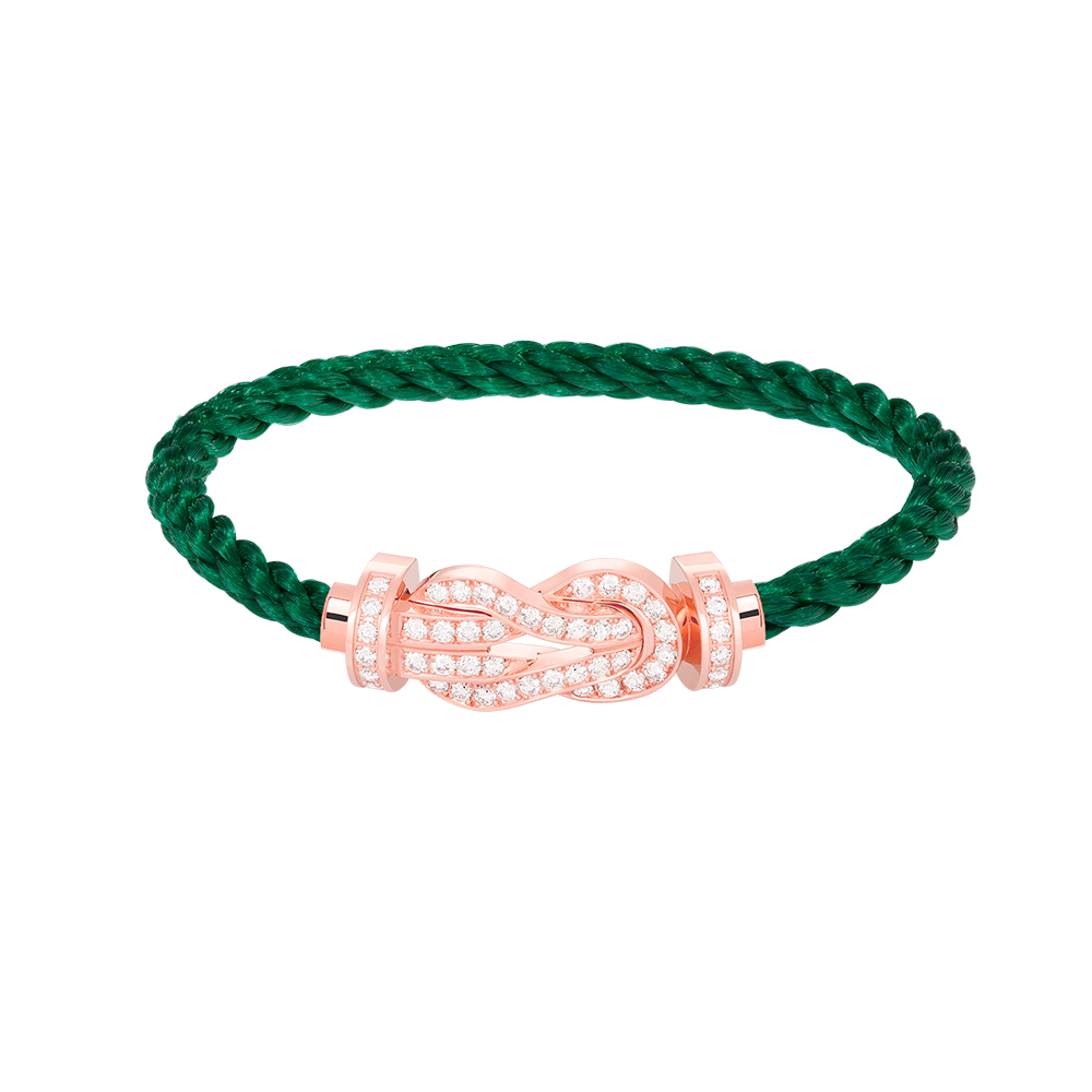 [Okajuri Jewelry]CHANCE LARGE 8 FIGURE BUCKLE FULL DIAMOND BRACELET ROSE GOLD