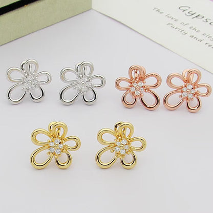 [Okajuri Jewelry] FLOWERLACE EARRING 5 DIAMONDS