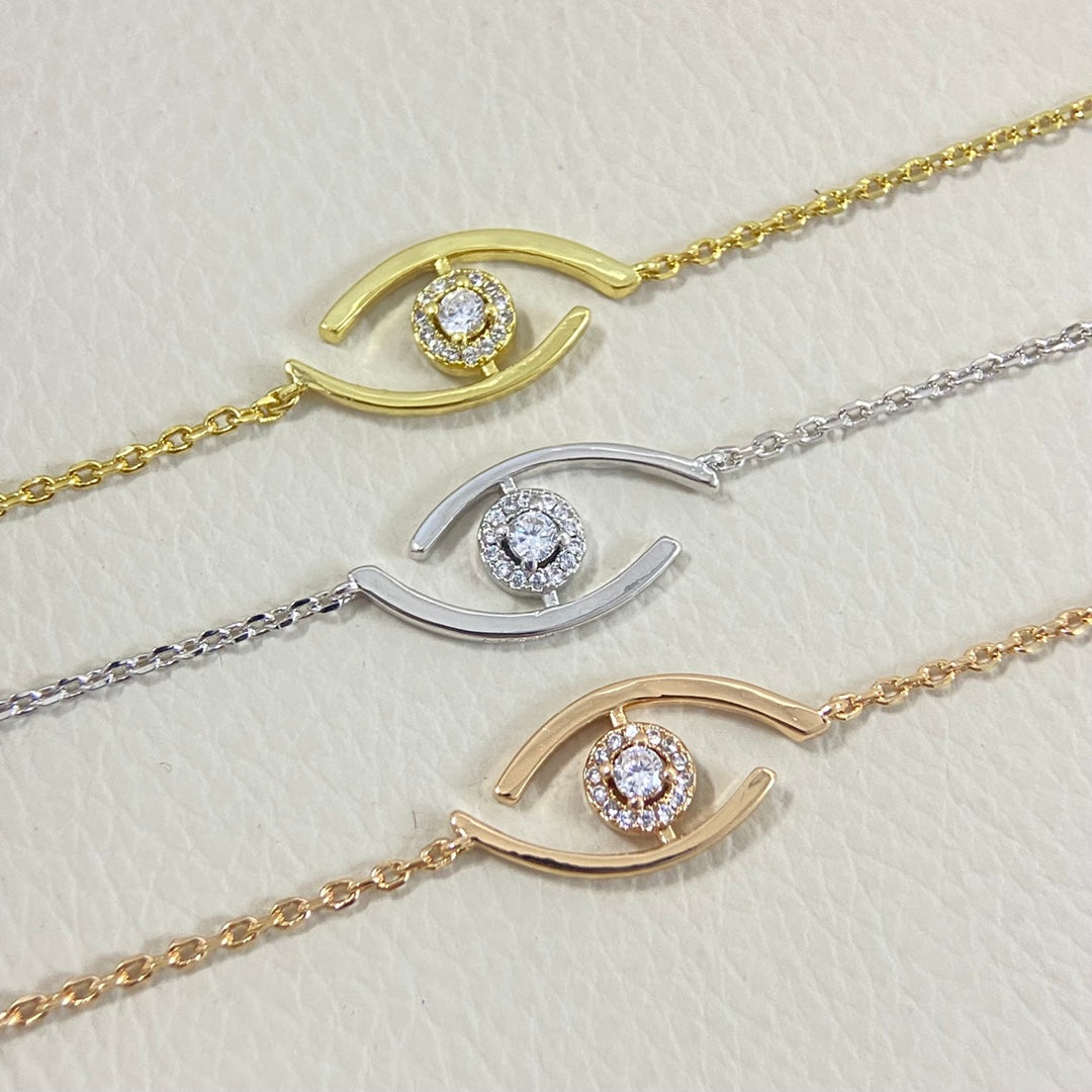 [Okajuri Jewelry]Lucky Eye Pave-Set Diamond Bracelet