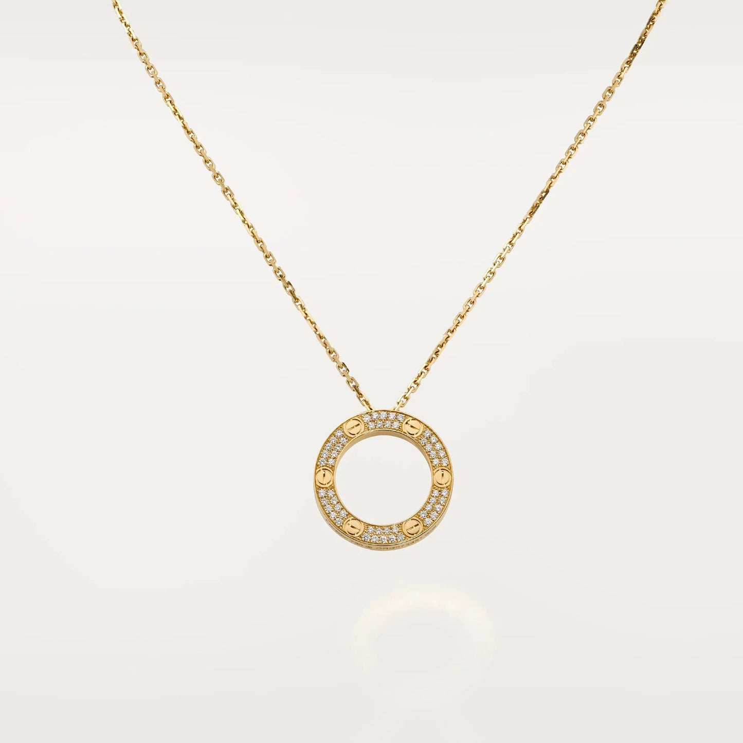 [Okajuri Jewelry] LOVE NECKLACE 16MM  FULL DIAMOND