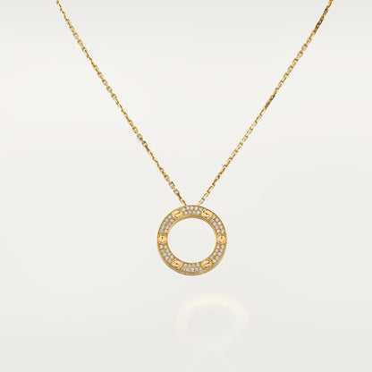 [Okajuri Jewelry] LOVE NECKLACE 16MM  FULL DIAMOND