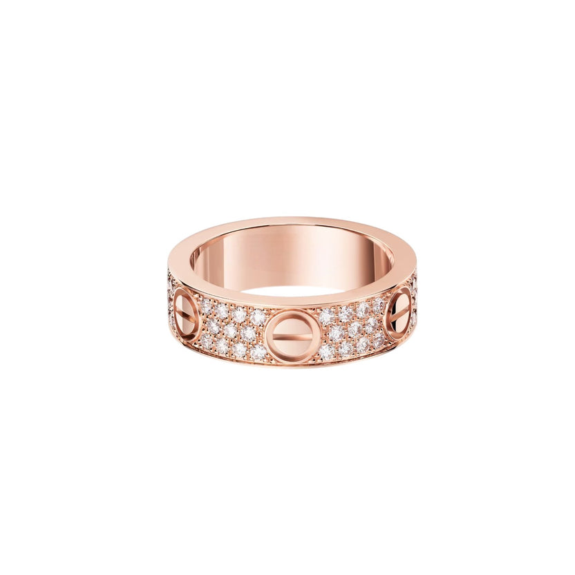 [Okajuri Jewelry] LOVE RING 5.5MM DIAMONDS PAVED