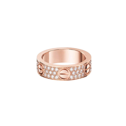 [Okajuri Jewelry] LOVE RING 5.5MM DIAMONDS PAVED
