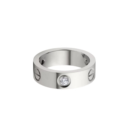 [Okajuri Jewelry] LOVE 5.5MM 3 DIAMOND RING