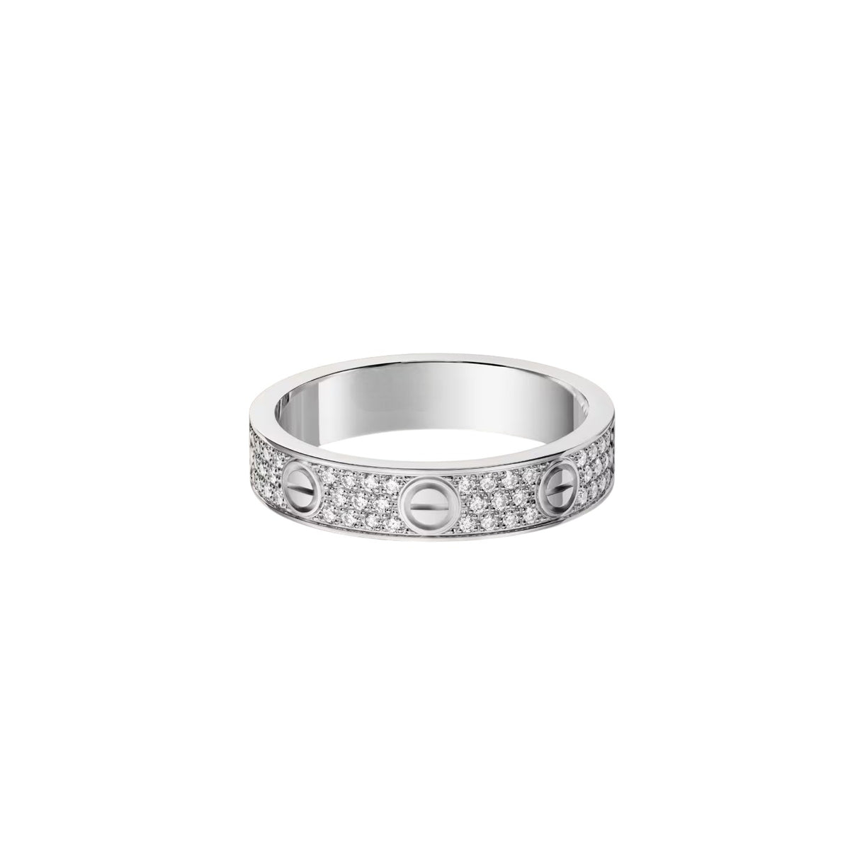 [Okajuri Jewelry] LOVE RING 4.0MM DIAMOND PAVED
