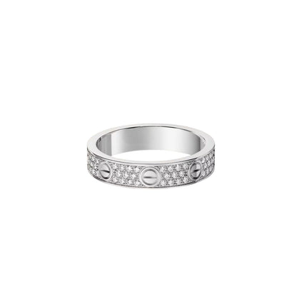 [Okajuri Jewelry] LOVE RING 4.0MM DIAMOND PAVED