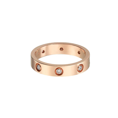 [Okajuri Jewelry] LOVE 4MM 8 DIAMOND RING
