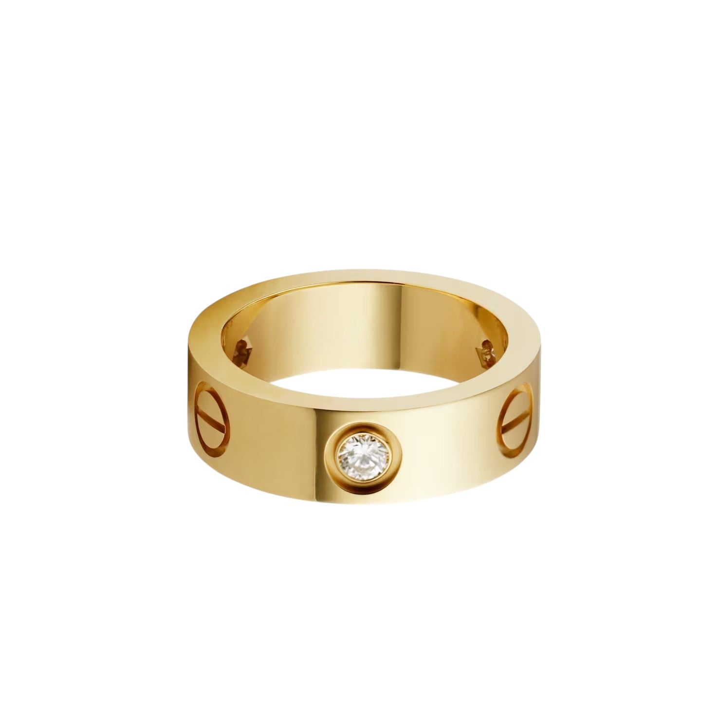 [Okajuri Jewelry] LOVE 5.5MM 3 DIAMOND RING