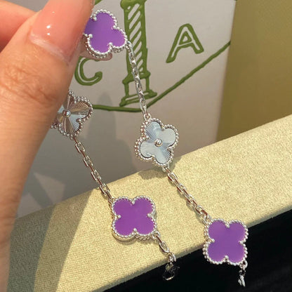 [Okajuri Jewelry] CLOVER 5 MOTIF VIOLET BRACELET COLLECTION