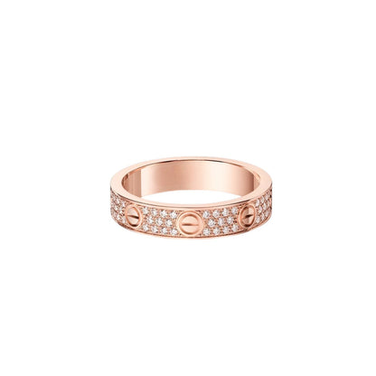 [Okajuri Jewelry] LOVE RING 4.0MM DIAMOND PAVED