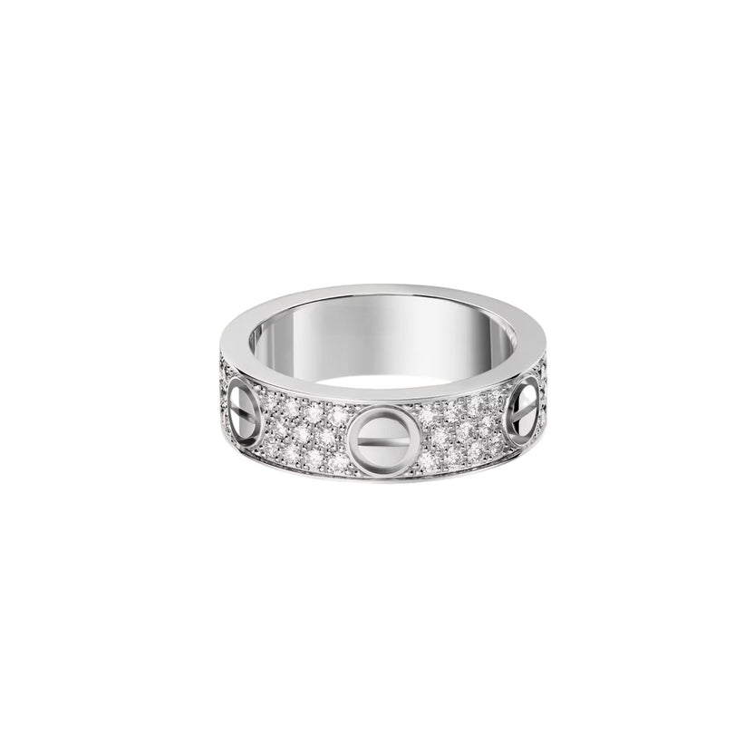 [Okajuri Jewelry] LOVE RING 5.5MM DIAMONDS PAVED