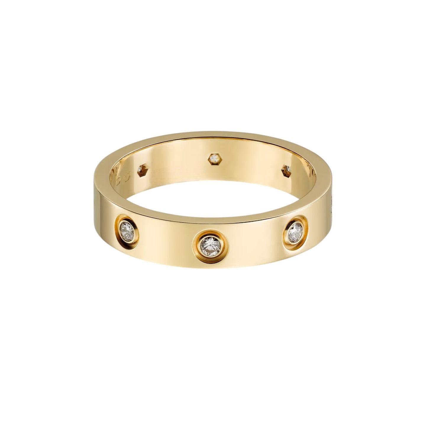 [Okajuri Jewelry] LOVE 4MM 8 DIAMOND RING