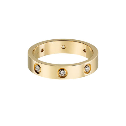 [Okajuri Jewelry] LOVE 4MM 8 DIAMOND RING