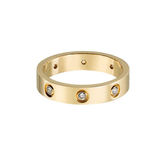 [Okajuri Jewelry] LOVE 4MM 8 DIAMOND RING