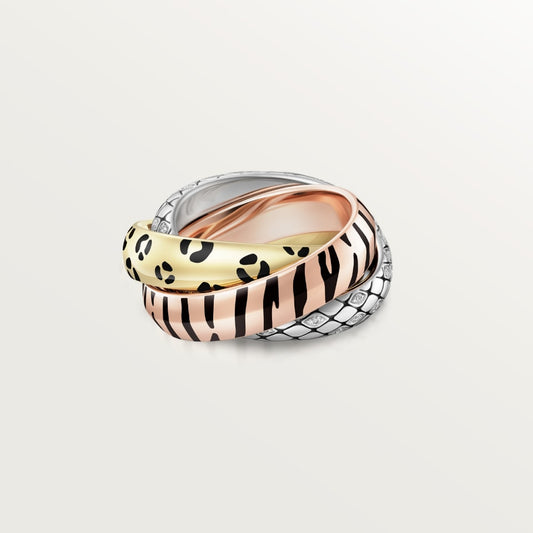 [Okajuri Jewelry] TRINITY  RING LEOPARD PRINT