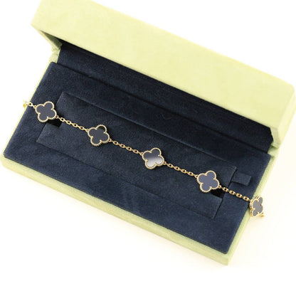 [Okajuri Jewelry] CLOVER 5 MOTIF ONYXS BRACELET COLLECTION