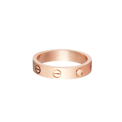[Okajuri Jewelry] LOVE 4MM 1 DIAMOND RING