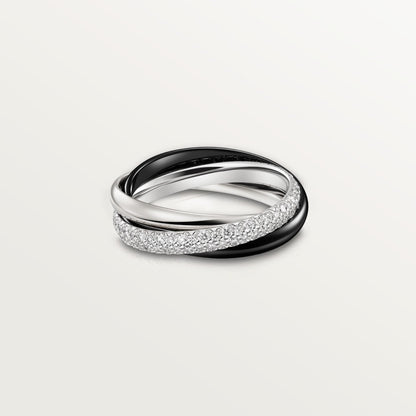 [Okajuri Jewelry] TRINITY 3.2MM RING BLACK CERAMIC