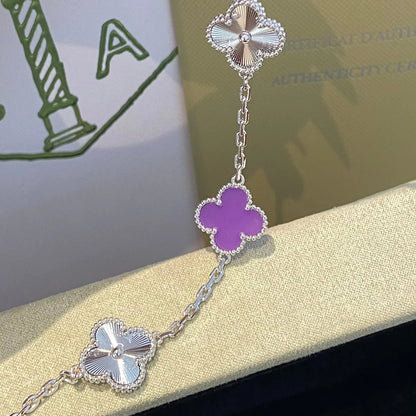 [Okajuri Jewelry] CLOVER 5 MOTIF VIOLET BRACELET COLLECTION