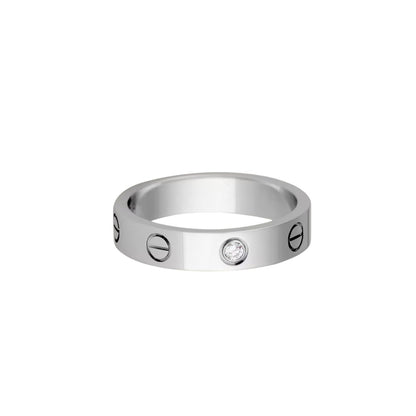 [Okajuri Jewelry] LOVE 4MM 1 DIAMOND RING