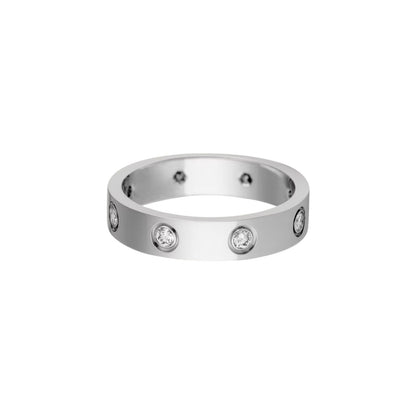 [Okajuri Jewelry] LOVE 4MM 8 DIAMOND RING