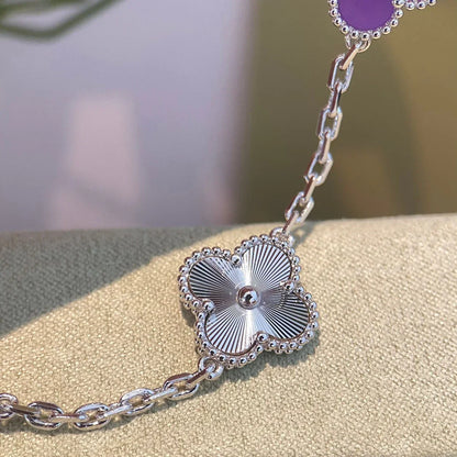 [Okajuri Jewelry]  CLOVER 5 MOTIF VIOLET BRACELET COLLECTION