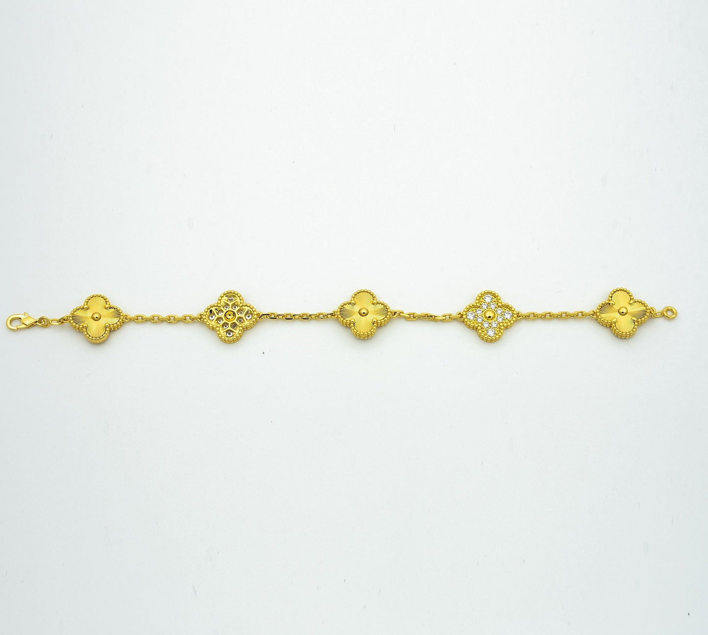 [Okajuri Jewelry] CLOVER 5 MOTIF LASER BRACELET COLLECTION