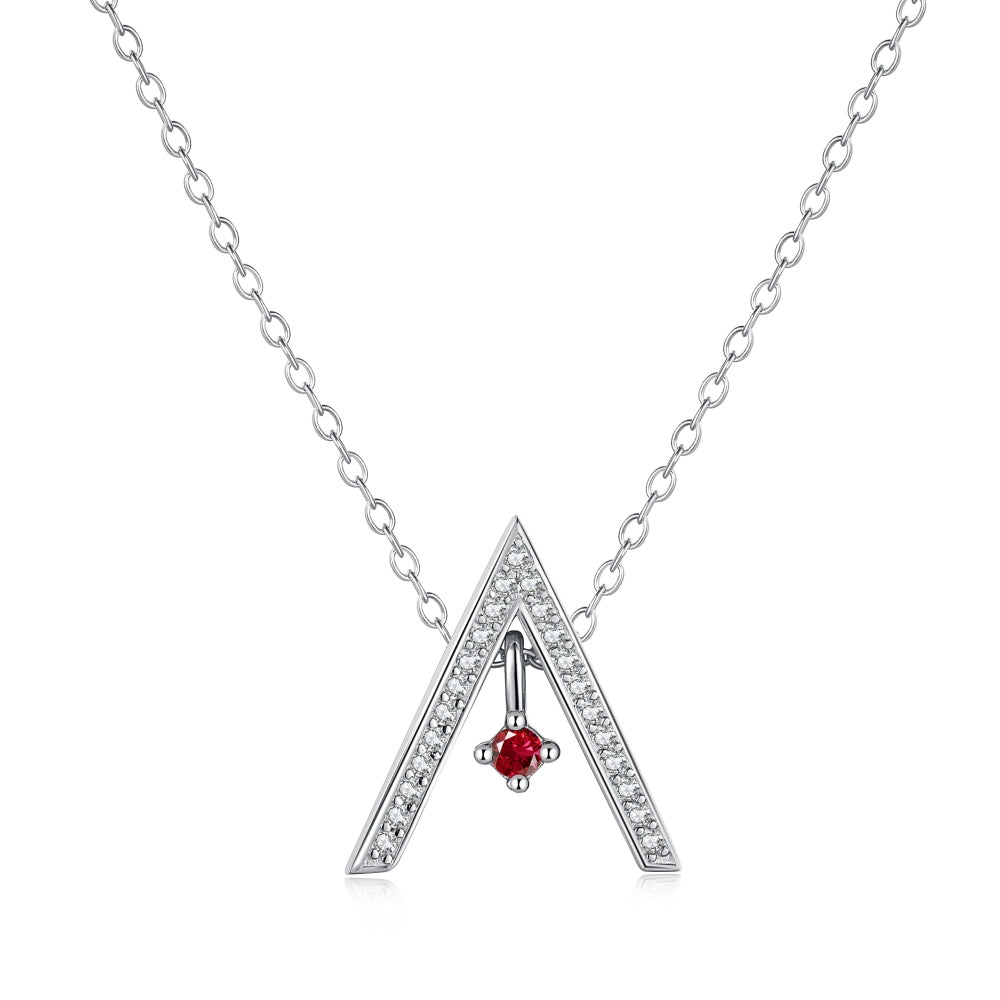 [Okajuri Jewelry]Sparkling "A" Shape Necklace