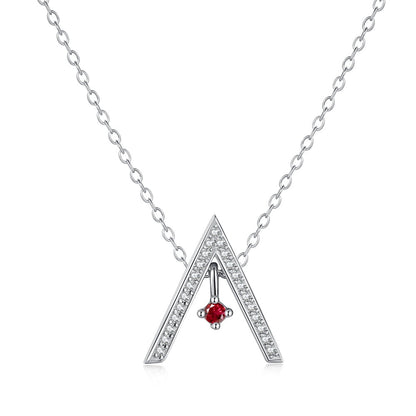 [Okajuri Jewelry]Sparkling "A" Shape Necklace