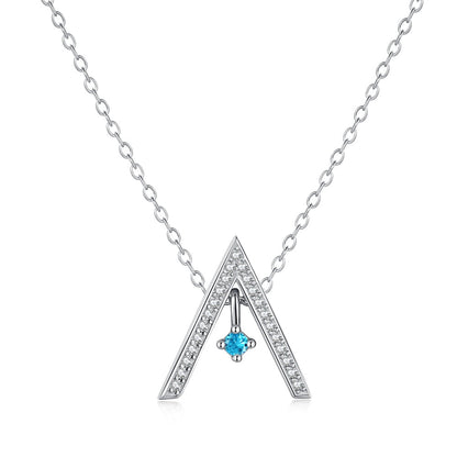 [Okajuri Jewelry]Sparkling "A" Shape Necklace
