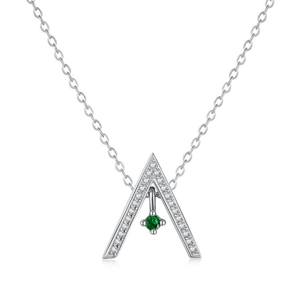 [Okajuri Jewelry]Sparkling "A" Shape Necklace