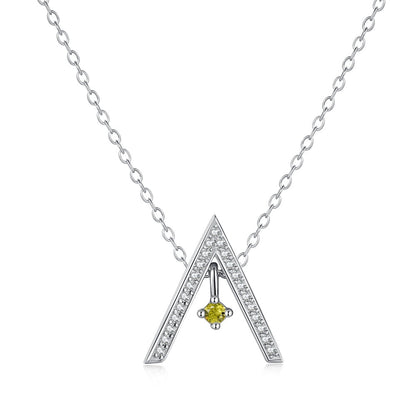 [Okajuri Jewelry]Sparkling "A" Shape Necklace