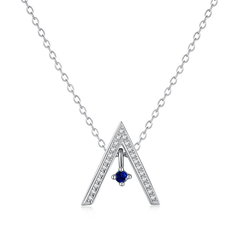 [Okajuri Jewelry]Sparkling "A" Shape Necklace